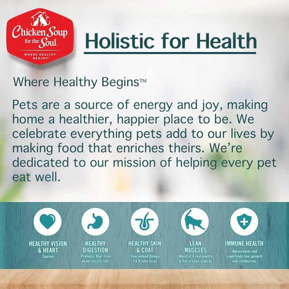 All-Natural Premium Dry Cat Food for Weight Management and Senior Cats, Real Chicken as First Ingredient, No By-Products, High Fiber/Low Fat, Chicken & Brown Rice Formula, 12 lb