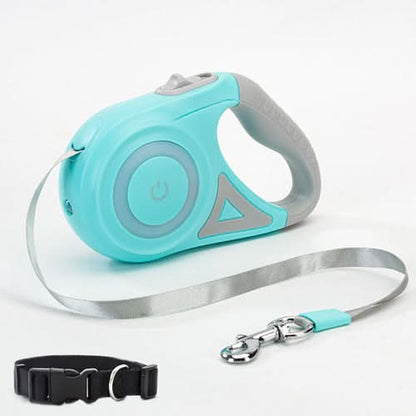 Dog Leash Retractable Leash And Dog Collar Spotlight Automatic Pet Dog - Pets Best shop