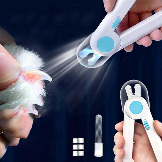 Dog Cat Nail Clippers and Trimmer Free Nail File Clippers with LED Light to Avoid Over-Cutting Nails