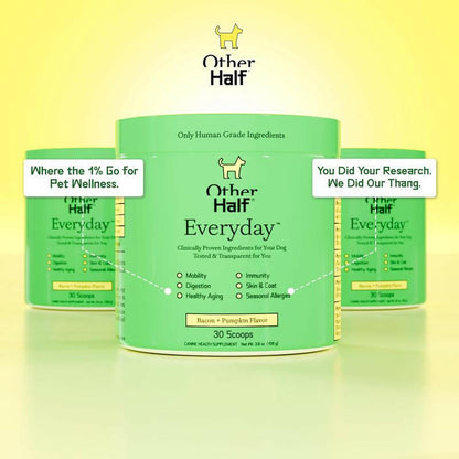 Other Half Everyday - Clean Dog Multivitamin Supplement | 45 Active Ingredients | 30 Scoops