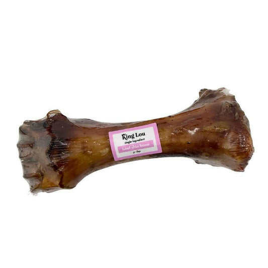 King Lou Whole Beef Shin Bone - 100% USA Grass Fed - Natural Dental Support & Chew Toy for Medium to Large Dogs - Single Ingredient - Slow Baked - No Fillers