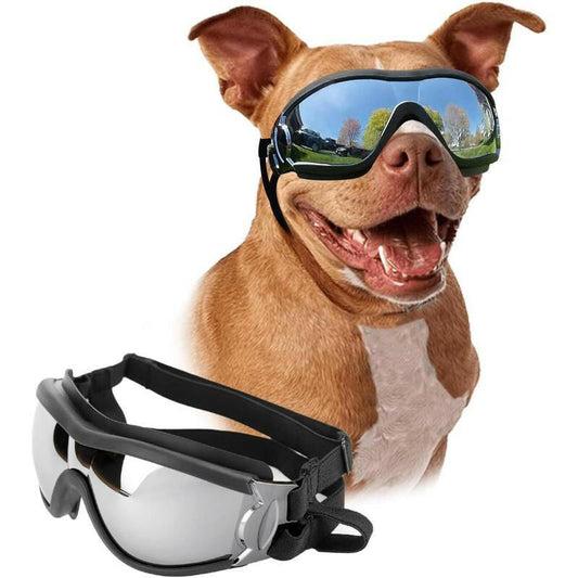 Dog Goggles Large Breed, Large Dog Sunglasses Eye Protection for Dogs Windproof Goggles for Medium Large Dog Riding Biking Driving, Black