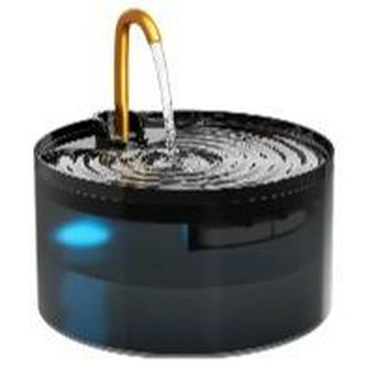 DOOOB Matte Black Ultra-Quiet Cat Water Fountain | 2.1L + 6-Layer Filter + Copper Spout + Night Light