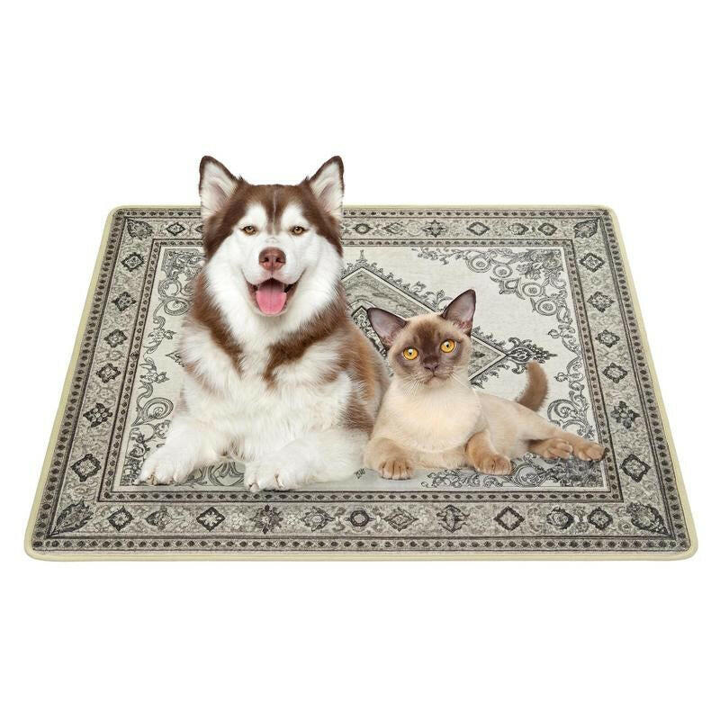 Qeils Super Absorbent Washable Pee Pads for Dogs 2 Pack Green Long Wool Mat Reusable Puppy Pads for Potty Training Outdoorfun Paws Unscented Eco-Friendly