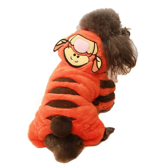 Tiger Dog Costume Funny Halloween Dog Costume Cute Dog Cosplay Jumpsuit Fashion Dress for Puppy Small Medium Large Dogs Special Events Photo Props Accessories - Pets Best shop
