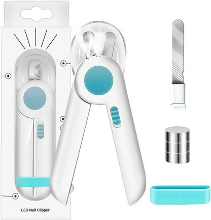 Dog Cat Nail Clippers and Trimmer Free Nail File Clippers with LED Light to Avoid Over-Cutting Nails