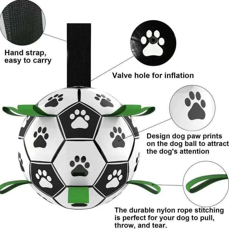 Balls, Soccer Ball Outdoor and Indoor, Herding Ball Dogs，Durable Balls Medium and Larger Size, Puppy Birthday Gifts, Tug Interactive Giant Tennis Ball Pet Product Tool Smart Interactive Cat Ball Smart Pet Keep Pet Chew Dog Toy Record Second