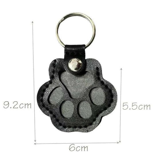Cat and Dog Hair Keychain Creative Pet Cat and Dog Decoration for Pet Owners to Collect and Commemorate - Portable PU Leather Tag for DIY Cat/Dog Paw Print & Hair Storage