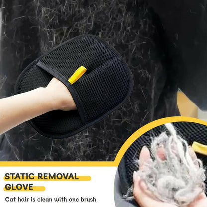 Gloves for Removing Pet Hair and Fluff - Featuring a Dual Brush Design, Specifically Designed for Cleaning Cat Hair, Reusable, Enhancing Comfort and Cleanliness in Your Home