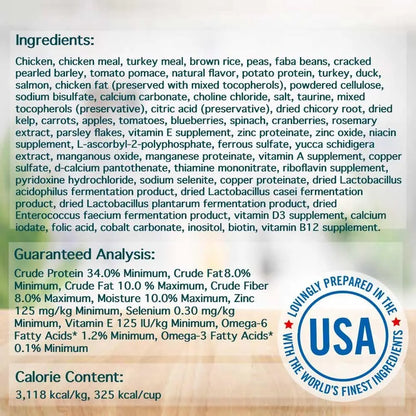 All-Natural Premium Dry Cat Food for Weight Management and Senior Cats, Real Chicken as First Ingredient, No By-Products, High Fiber/Low Fat, Chicken & Brown Rice Formula, 12 lb