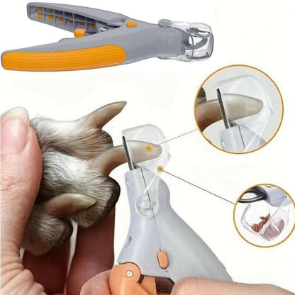 LED Light Pet Nail Clipper- Trimming Cats & Dogs Nails & Claws, 5X Magnification Trimmer, Scissor Safe, Vets Recommended Grooming Trimming Tool Pet