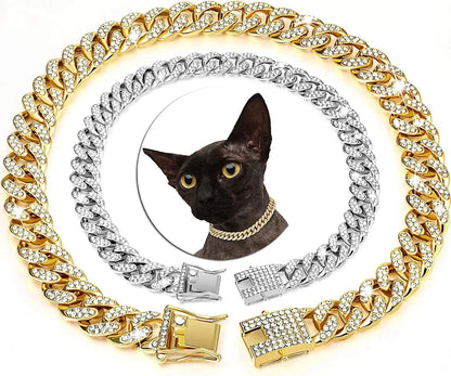 Diamond Cuban Link Pet Collar Hoopreety Store