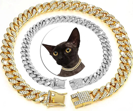 Diamond Cuban Link Pet Collar Hoopreety Store