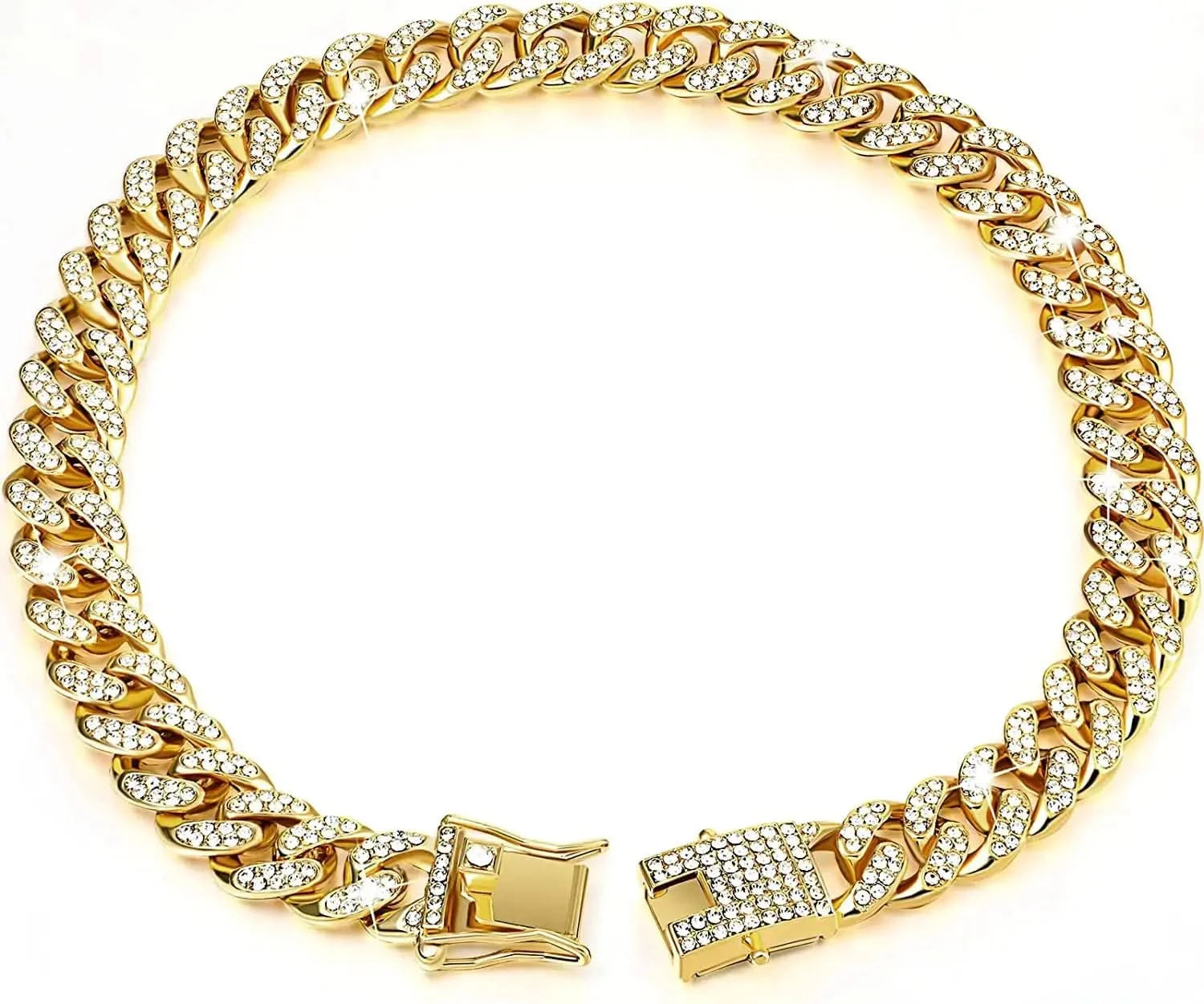 Diamond Cuban Link Pet Collar Hoopreety Store