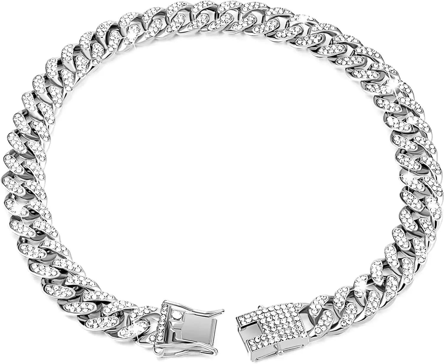 Diamond Cuban Link Pet Collar Hoopreety Store
