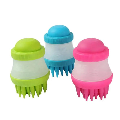 Dog Bath Brush with Massage Comb and Foot Cup My Store