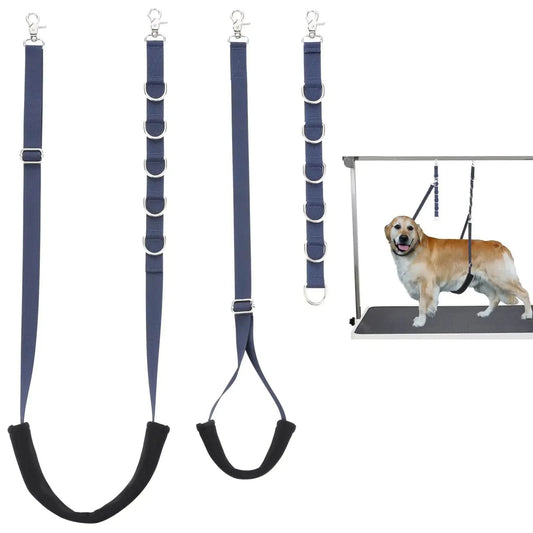 Pet Dog Grooming Belly Straps -Pet Dog Grooming Table Arm Accessories Pet Dog Grooming Belly Support Band Pet Dog Grooming Loops Pet Dog Grooming Extension Straps Pet Dog Grooming Supplies Dark Blue My Store