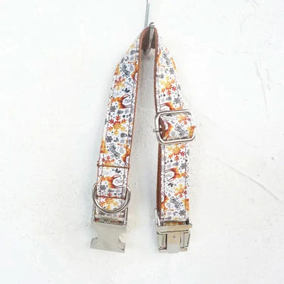 Handmade Golden Christmas Dog Collar by MUTTCO My Store