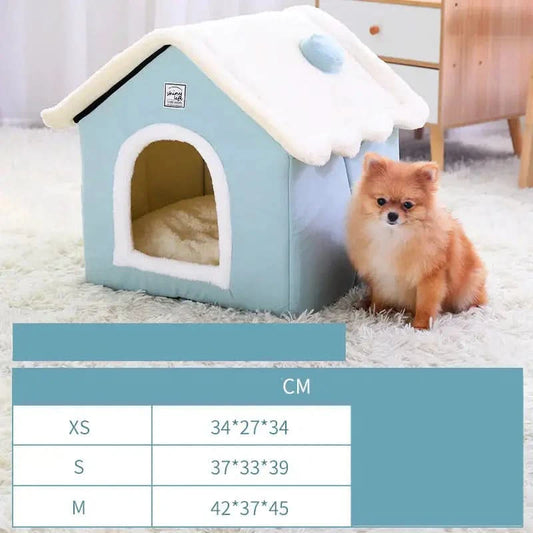 Warm Closed Dog Kennel House for Pets My Store