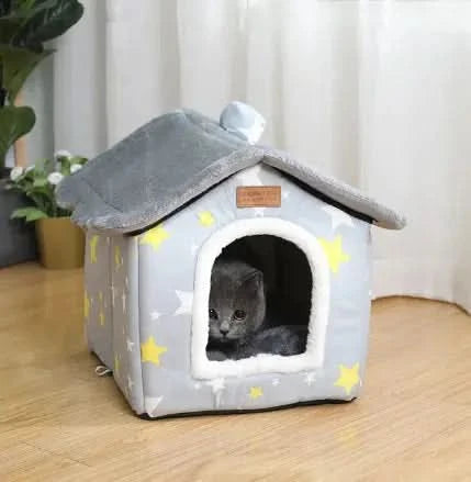 Warm Closed Dog Kennel House for Pets My Store
