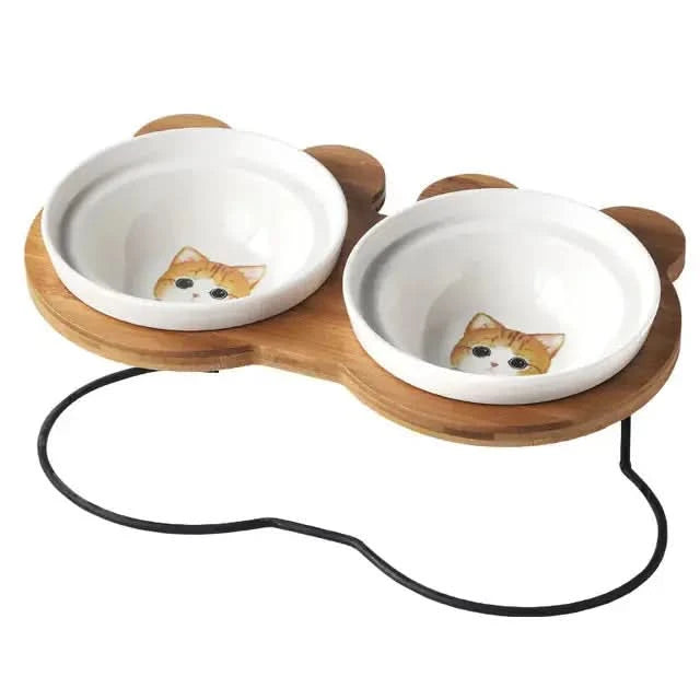 Spine Protection Bowl Holder for Cat Food and Water My Store
