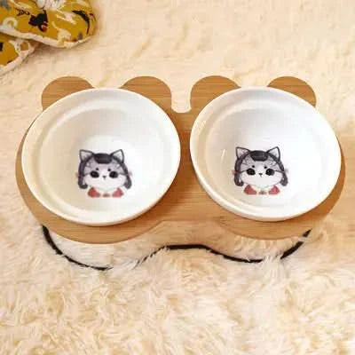 Spine Protection Bowl Holder for Cat Food and Water My Store