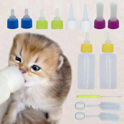 Bottle Kit 60ml Pet Feeding Bottle pet Feeding Tool Newborn Animal Feeder Practical Replacement Pet Bottle with 10pcs Nipples My Store
