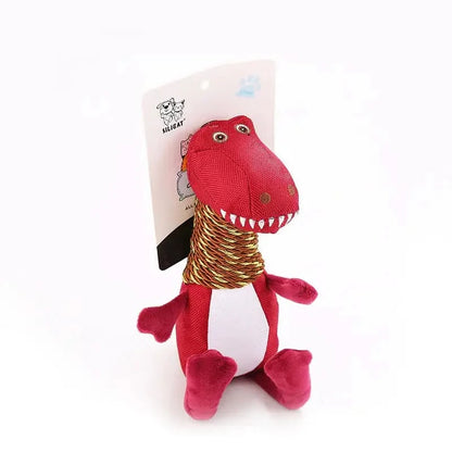Plush Dinosaur Dog Toy with Sound and Chew Features My Store