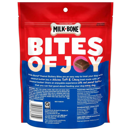 Milk Bone Peanut Buttery Bites Soft Dog Treats with Real Peanut Butter & Bacon, 11.8 Oz Bag