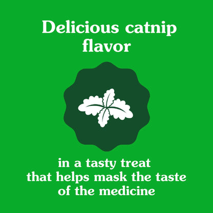 Feline  Pill Pockets for Cats Natural Soft Cat Treats, Catnip Flavor, 1.6 Oz Pack (45 Treats)