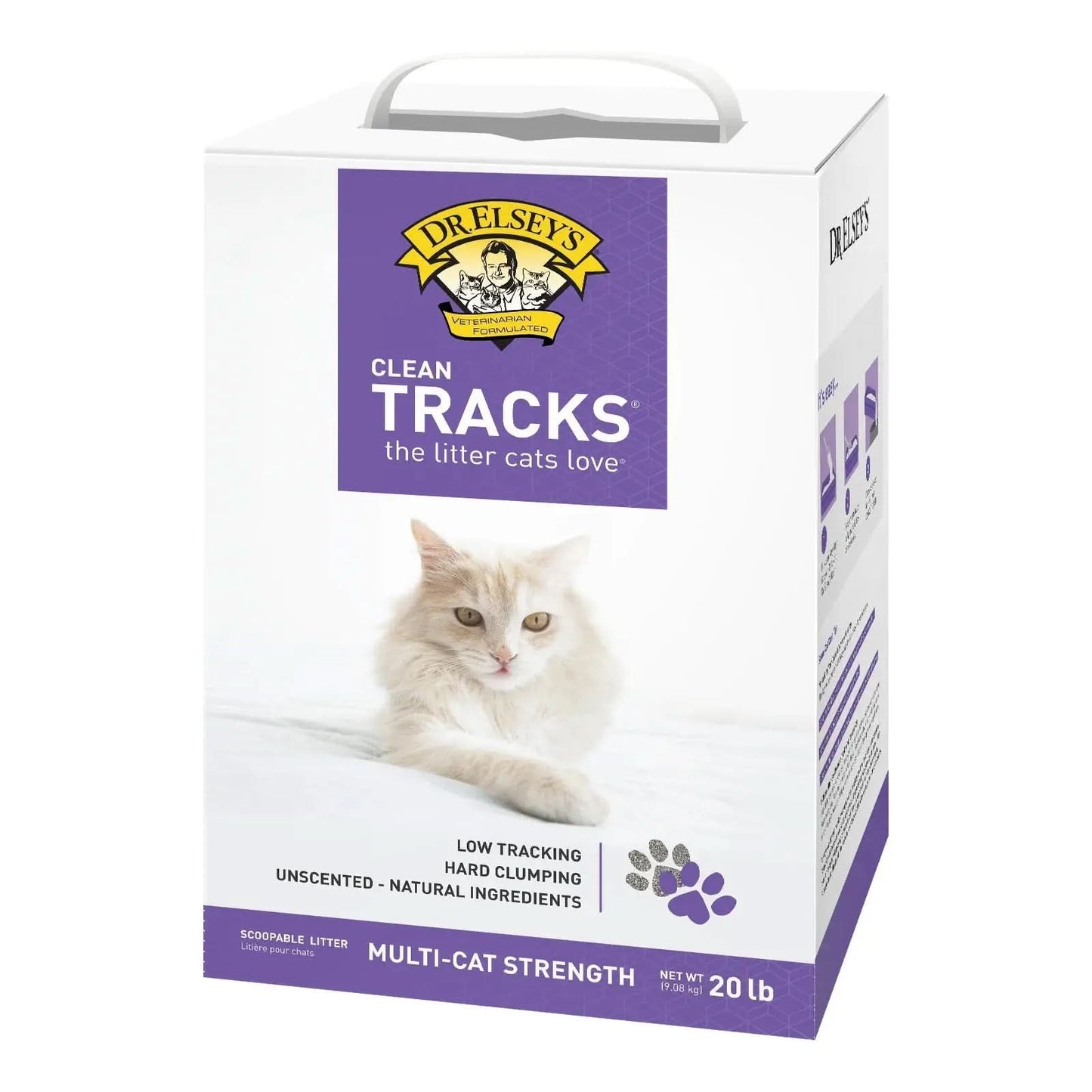 Clean Tracks Clumping Clay Cat Litter Unscented, 20 Lb Box