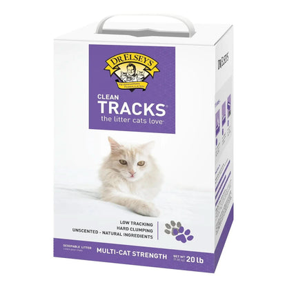 Clean Tracks Clumping Clay Cat Litter Unscented, 20 Lb Box