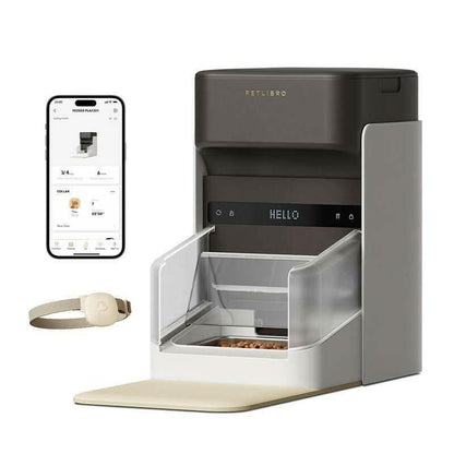 PETLIBRO Upgraded RFID Automatic Cat Feeder, 5G Wi-Fi Automatic Pet Feeder, 3L Auto Cat Feeder App Control with Light Collar Tag, Tag Activated One Automatic Cat Food Dispenser 1-10 Meals Control
