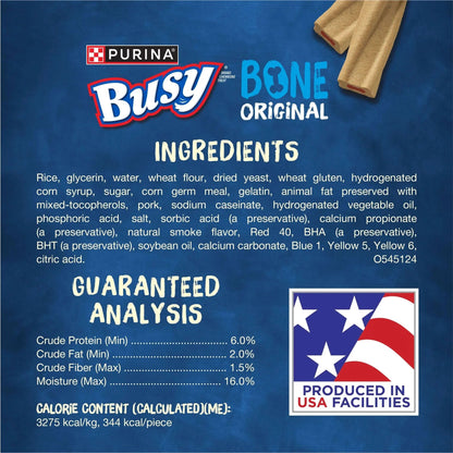 Purina  30-70+ Lbs Dog Treats Original Pork, Long-Lasting Chews, 21 Oz Pouch (6 Count)