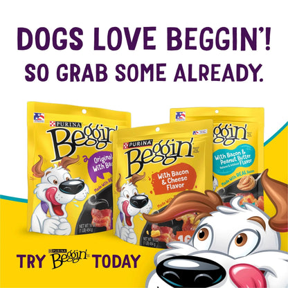 Purina  Flavor Stix Dog Treats with Real Bacon & Peanut Butter Tender Chews, 25 Oz Pouch