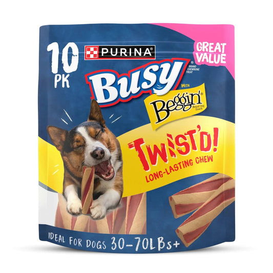Purina  with Beggin' Twist'D Small & Medium Dog Treats with Bacon, 36 Oz Pouch (10 Count)