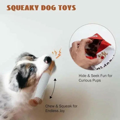 Fun Plush Interactive Cigarette Dog Toy - Chew-Friendly, Giggle Gift Box for Playful Dogs!