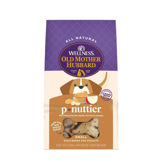 Wellness  Classic P-Nuttier Biscuits Baked Dog Treats, Small, 16 Ounce Bag