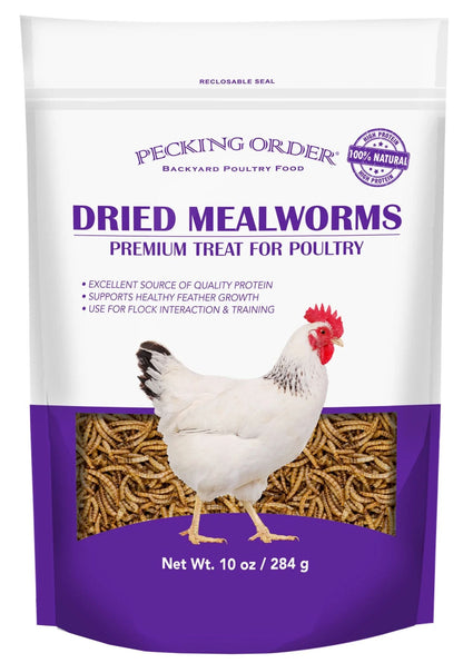 Dried Mealworms Backyard Chicken Feed & Treat, 10 Oz.