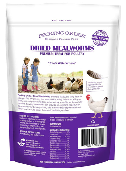 Dried Mealworms Backyard Chicken Feed & Treat, 10 Oz.