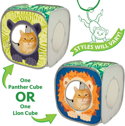 Safari Jungle Collapsible Cat Toy Cube Collection
