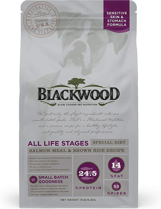 Special Diet Grain-Free Dry Dog Food for All Life Stages, 15 lb, Salmon Meal & Brown Rice Recipe for Sensitive Skin and Stomach