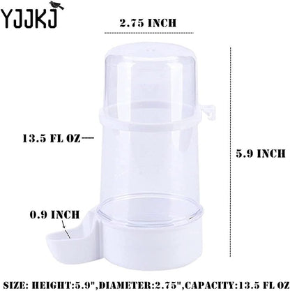 Automatic Bird Water Feeder, 13.5 Oz Suspended Water Dispenser for Parrots, Parakeets, Budgies, and Cockatiels (1 Piece)