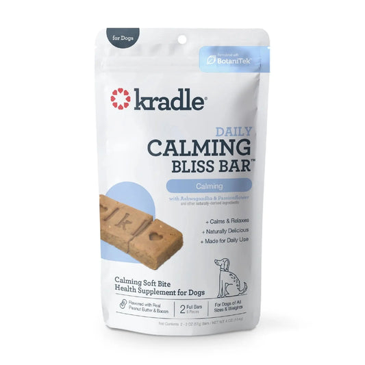 Calming Bliss Bar, Soft Bake Peanut Butter-Bacon Flavor Dog Dry Bar Treat, 2 Count