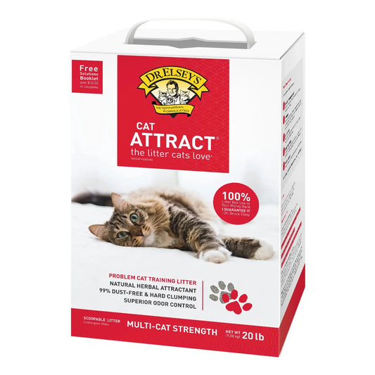 Cat Attract Natural Clumping Clay Cat Litter, Unscented, 20 Lb Box