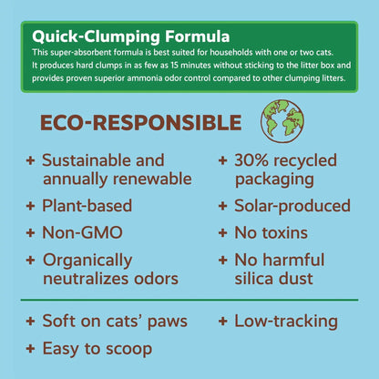 Quick Clumping Unscented, Walnut Shell Cat Litter, 26 Lb. Bag