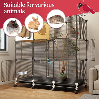 Stainless Steel Bird Cage Feeder Set - 2 Pcs 10oz Food and Water Bowls with Clamp for Parrots, Cockatiels, and Small Animals
