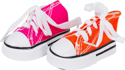 Colorful Cotton and Rubber Mini Sneakers Bird Toys for Parrots, Quakers, and Cockatiels