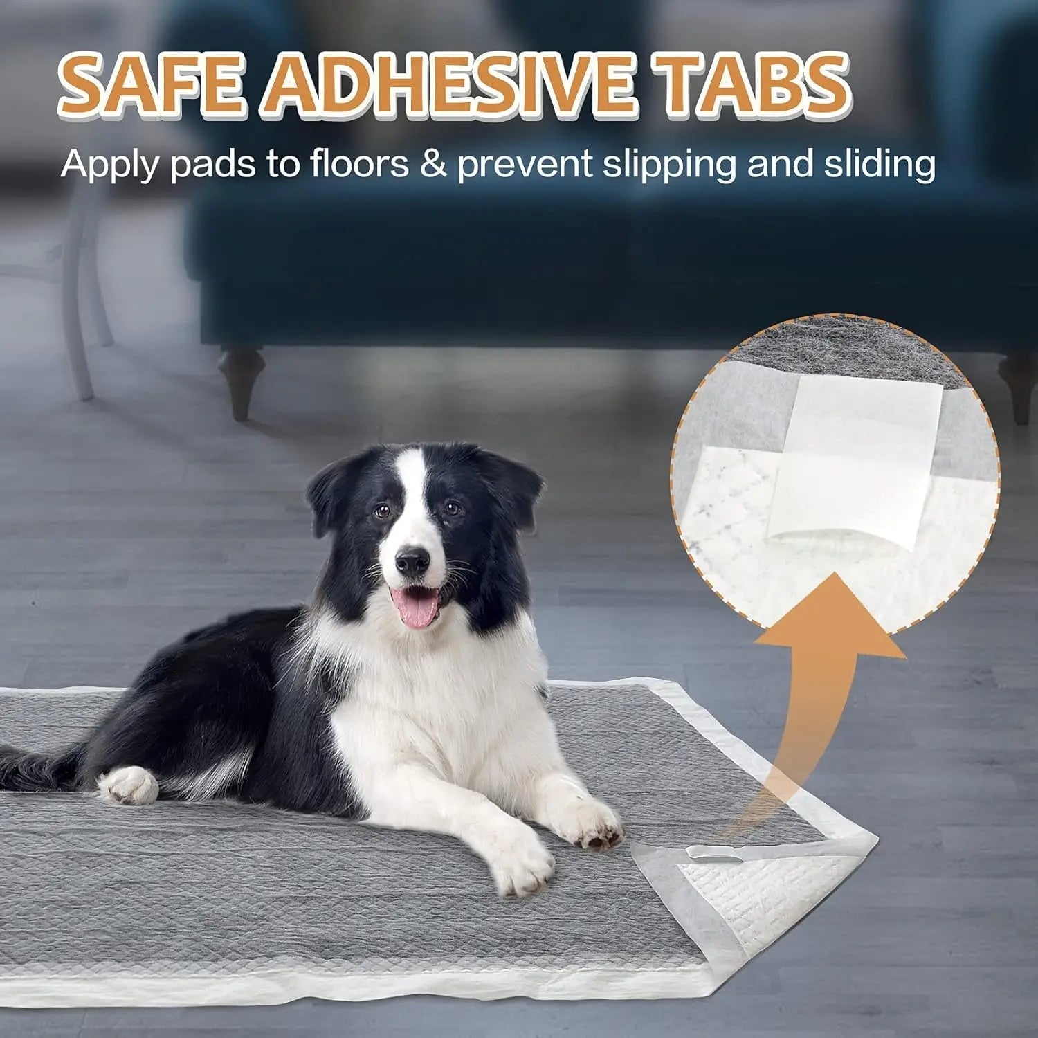 Extra Large Dog Pee Pads 28" x 34", 40 Count, Activated Carbon Charcoal Training Pads with Adhesive, Disposable Potty Pads for Dogs and Cats