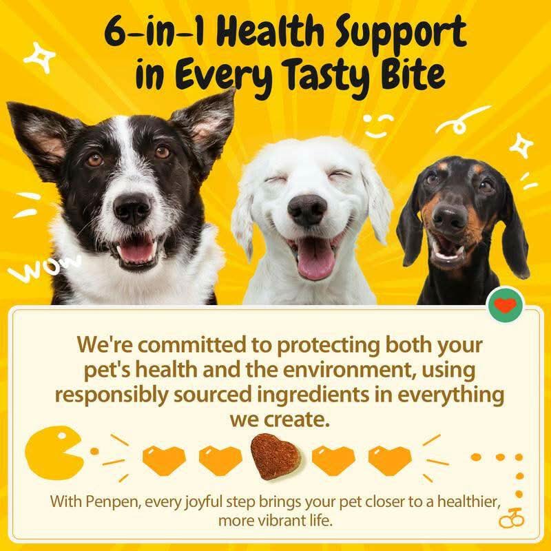 PENPEN Probiotics for Dogs - Multi-Probiotic & Enzyme Blend for Digestive Health, Eases Sensitive Stomachs (Beef Chews)